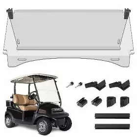 10l0l 5656 Golf Cart Windshield Hd Shatterproof And Foldable Windproof For Club 10l0l 5656 Golf Cart Windshield Hd Shatterproof And Foldable Windproof For Club
