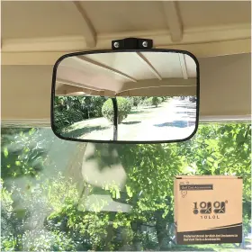 10l0l 688209761849 Universal Adjustable Golf Cart Convex Rear View Mirror For Ezgo Yamaha C