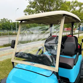 10l0l 692618780841 Golf Cart Windshield For Club Car Precedent Portable Foldable Pvc Clear