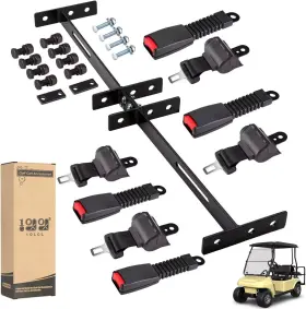 10l0l 711181634341 Universal Golf Cart Seat Belts Of 4 Retractable 42 Inch With Bracket