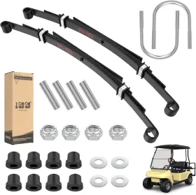 10l0l 744110379945 Golf Cart Heavy Duty Rear 4-leaf Spring Kit With Bushings And Sleeves For C
