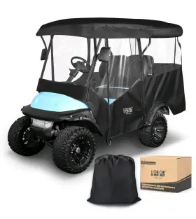 10l0l Acc-f55-k-sz 4 Passenger Golf Cart Enclosure - Universal Cover Black 86 Inch Roof Fit