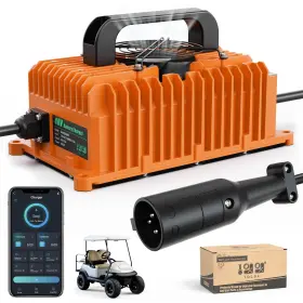 10l0l Ele-t010-m Smart 5 Amp 48 Volt Golf Cart Charger For Club Car Ds Precedent 3 Pin Round Plug