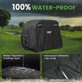 10l0l F27 4 Passenger Golf Cart Cover Fits Ezgo Club Car Yamaha 400d Waterproof Windpro
