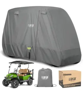 10l0l F27-b Heavy Duty Golf Cart Cover For 2/4 Passengers Ezgo Club Car And Yamaha All Wea