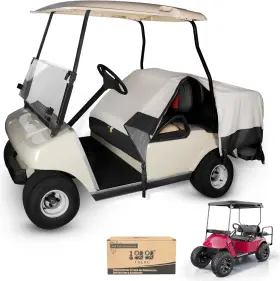 10l0l F63-d Universal Golf Cart Seat Covers 4-passenger Waterproof Dustproof Uv Resis