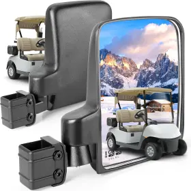 9.99world Mall 705353445880 Golf Cart Side Mirrors No Drilling 180 Degree Rotation And Foldable-hd Shatterpro 9.99world Mall 705353445880 Golf Cart Side Mirrors No Drilling 180 Degree Rotation And Foldable-hd Shatterpro
