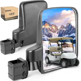 9.99world Mall 711181655773 Golf Cart Side Mirrors No Drilling 180 Degree Rotation And Foldable-hd Shatterpro 9.99world Mall 711181655773 Golf Cart Side Mirrors No Drilling 180 Degree Rotation And Foldable-hd Shatterpro