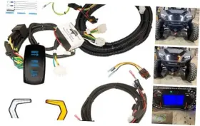 Advance Mcs Electronics 840749135706 Plug And Play Turn Signal Kit For Polaris General Rocker Switch Blue No Horn