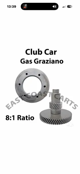 Ag Gear81.5 Club Car 2007ft-2014ft Gas Carts High Speed Gears Graziano Axle 8 1 Ratio Gear Set