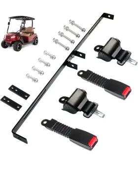 Aiweiluck 533022 2 Retractable Golf Cart 42 Inch Seat Belts And Bracket Kit For Ezgo Yamaha Club Car New