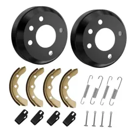 Aix Aix-cb-081 Golf Cart Brake Drum/hub And Shoes Spring Kit Black-club Car