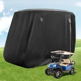 Aix Aix-cb-151 Golf Cart Cover With Reflective Strips Waterproof 420d Covers 2/4