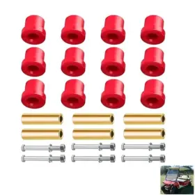Aix B002 Golf Cart Bushings Kit For Club Car Ds Rear Spring Red Polyurethane
