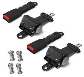 Aix Belt-01 Universal Golf Cart Seatbelts Kit Retractable Safety Belts For Ezgo Club Black