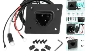 Aix Du00082 Golf Cart 48v Charger Receptacle For Ezgo Rxv And Delta-q Battery