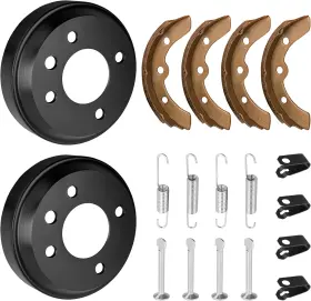 Aix Du00107 Golf Cart Brake Hub Drum With Shoes And Spring Kit Fit Club Car
