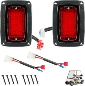 Aix Du00280 Drive-up Led Tail Light Kit For Club Car Ds 1982-up Golf Cart With 3 Wire C