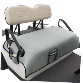 Aix Du00340 Grey Golf Cart Seat Cover With Front Pockets Towel Blanket Suitables For Gray