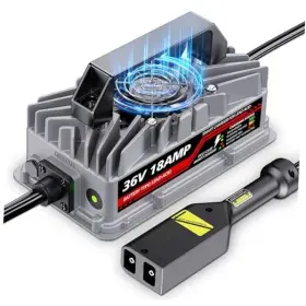 Akizbeir 3618-sr 18 Amp 36 Volt Golf Cart Battery Charger For 36v Lead Acid-ezgo Txt-silver