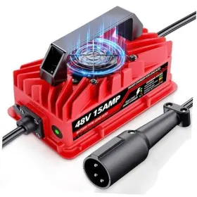 Akizbeir 4815-rd 15 Amp 48 Volt Golf Cart Battery Charger For 48v Lead Acid-club Car-red