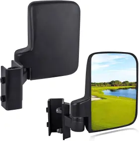 Auto Parts 705353209123 All Metal Golf Cart No-drilling Side Rear Mirror Compatible With 0.75 Inch -1.0 Ez-g