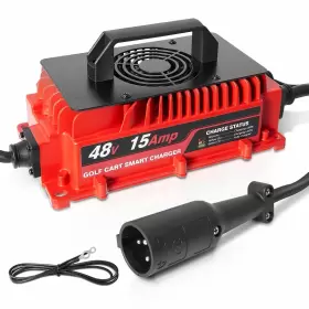 Autobaba Gcc-4815-3pro 48 Volts 15 Amp Golf Cart Battery Charger Round 3-pin Style Plug With Te