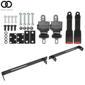 Autoooparts Apo203056 Universal Golf Cart Seat Belts Bracket Kit For 2 Passenger Ezgo Txt Club Car Ds