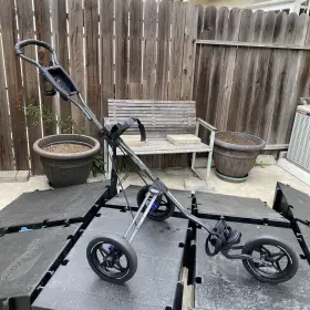 Bag Boy 040782790652 Sc-600 Golf Push Cart 3 Wheels Fully Collapsible And Adjustable