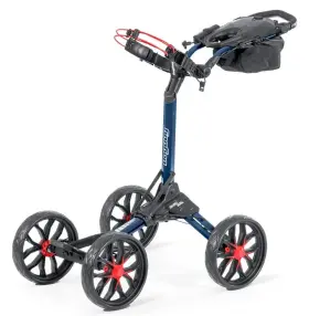 Bag Boy Bb71252 New Golf Quad Pro 4-wheel Push Cart Navy/red