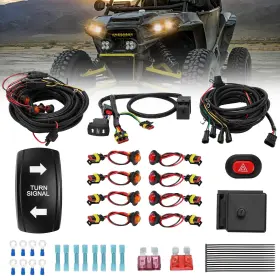 Blogole Cp2c0009us Pre-wired Atv Utv Turn Signal Kit Universal Street Legal With Reverse/ha