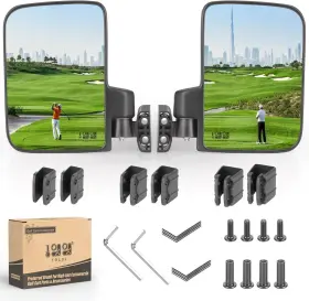 Branded 313019665673 Golf Cart Mirror No Drilling Side Mirrors Universal For Yamaha Club Car Ezgo