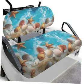 Brosoneto Bro-czq22003-64 Golf Cart Seat Cover Washable Towel Blanket Beach Sea Starfish