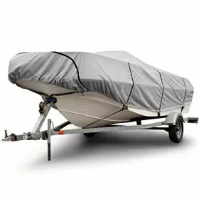 Budge 018397117119 B-300-x1 300 Denier V-hull Fishing Boat Cover Gray 12ft-14ft Long Beam W Budge 018397117119 B-300-x1 300 Denier V-hull Fishing Boat Cover Gray 12ft-14ft Long Beam W