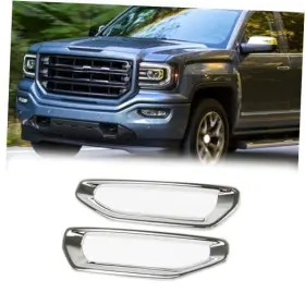 Bulu 653998401566 1pair Chrome Front Bumper Fog Cover Trims Molding For Gmc Sierra 2014 Bulu 653998401566 1pair Chrome Front Bumper Fog Cover Trims Molding For Gmc Sierra 2014