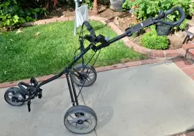 Caddymatic Nwcgt-2002 Golf Pro Lite 3 Wheel Cart Black/gray Caddymatic Nwcgt-2002 Golf Pro Lite 3 Wheel Cart Black/gray