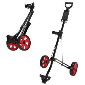 Caddymatic Nwcgt-3001 Open Box Golf Lite Trac 2 Wheel Folding Cart Black/red