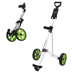 Caddymatic Nwcgt-3003 Open Box Golf Lite Trac 2 Wheel Folding Cart White/green