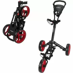 Caddymatic Nwcgt-4001 Golf X-lite One-click Folding Pull/push Cart Black/red