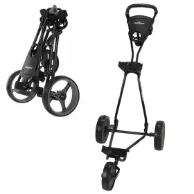 Caddymatic Nwcgt-6002 Open Box Golf Continental 3 Wheel Folding Push/pull Cart Black