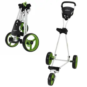 Caddymatic Nwcgt-6003 Open Box Golf Continental 3 Wheel Folding Push/pull Cart White