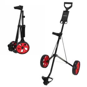 Caddymatic Ob-nwcgt-1001 Open Box Golf I-trac 2 Wheel Folding Cart Black/red