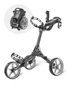 Caddytek 850018062138 Caddylite Compact 3 Wheel Golf Push Cart One Click Folding Design Smallest
