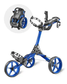 Caddytek 850018062145 Caddylite Compact 3 Wheel Golf Push Cart Lightweight One-click Folding Sm