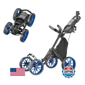 Caddytek B07dsvwg4q Caddycruiser One V8 4-wheel Golf Push Cart - Lightweight Foldable