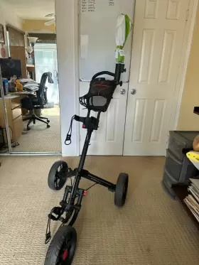 Caddytek Cp1532blk Caddylite 15.3 V2 - Deluxe Quad-fold Golf Push Cart Black