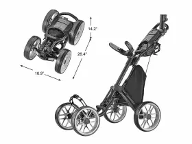 Caddytek Cpcc18black Caddycruiser One V8 4 Wheel Golf Push Cart Ct-cp-cc-1-8 Black Used Caddytek Cpcc18black Caddycruiser One V8 4 Wheel Golf Push Cart Ct-cp-cc-1-8 Black Used