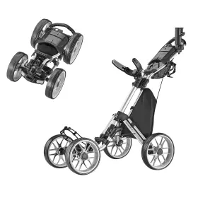 Caddytek Cpcc18sil Caddycruiser One Version 8 Golf Push Cart 4-wheel Lightweight Compact