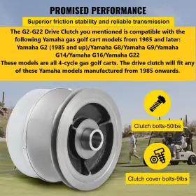 Cart City Cp-0006 Yamaha G2 G8 G9 G14 G16 G19 And G22 Golf Drive Clutch 4 Cycle J55-g6241