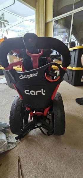 Clicgear 010027974703 Golf 3-wheel Push Cart Model 4.0 Heavy Duty Frame - Red